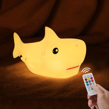 Zklili Remote Shark Night Light Cute Silicon Night Light For Kids Nightlight