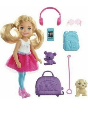 Barbie Dreamhouse Adventures Chelsea Travel Doll with Accessories & Puppy FWV20