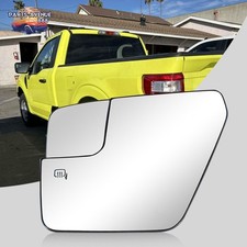 For Ford F150 2021-2025 Left Side Heated Mirror Glass W/ Plate