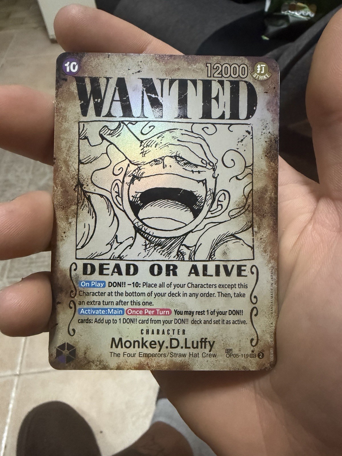Lámina Monkey.D.Luffy (Se busca póster) OP05-119 Emperadores en el Nuevo Mundo