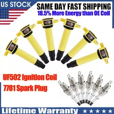 6X Ignition Coils UF502 & Spark Plugs Pack For Dodge Charger V6 3.5L 2006-2010