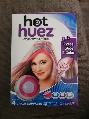 Allstar Innovations Hot Huez Temporary Hair Chalk 4ct Vibrant Colors NEW!