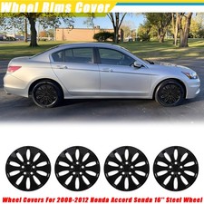 16 Hubcap Wheel Covers Bolt On For 2008-2012 Honda Accord Sedan Steel Wheel
