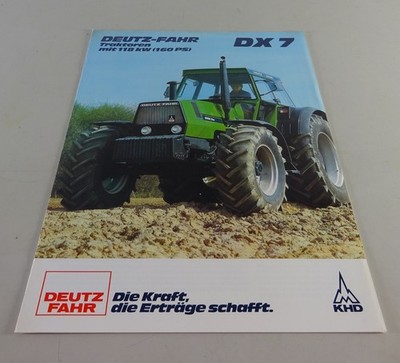 Prospekt / Faltprospekt Deutz Fahr DX 7 160 PS Stand 08/1986