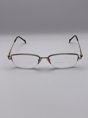 Stepper Titanium Half Rim Eyeglasses Gold Mens SI-3094 52-17 Lightweight Frame