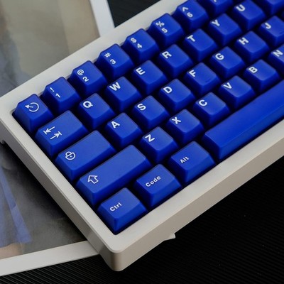 114 Keys Blue Jelly Keycaps Cherry Profile Doubleshot Translucent Set MX