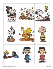 150 FALL CARTOON CHARACTERS BUNDLE EMBROIDERY MACHINE DESIGNS COLLECTION PES USB