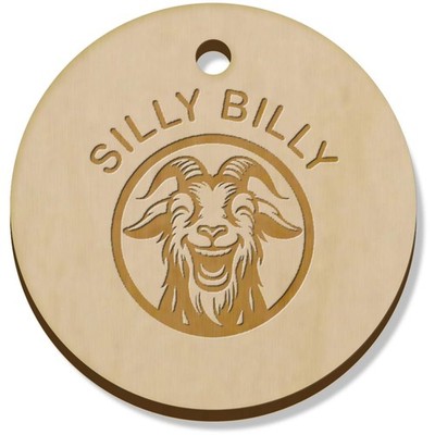 11 x 34mm 'Silly Billy Goat' Holz Anhänger/Charms (PN00077176)