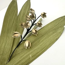 Vintage Lilly Of The Valley Toleware Metal Flower Wall Hook