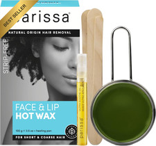 No-Strip Face & Lip Hot Wax Kit for Short & Coarse Hair Removal At-Home Waxing K