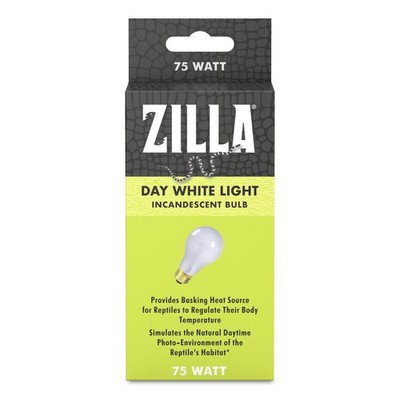 Zilla Incandescent Bulb, Day White 75 Watts,