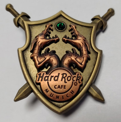 Hard Rock Cafe Munich München Dragon & Shield pin series 2019