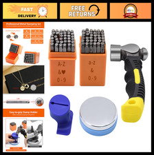 74pcs Metal Stamping Kit - Jewelry Making Tools, 1/8" Letter Number Punch Set,