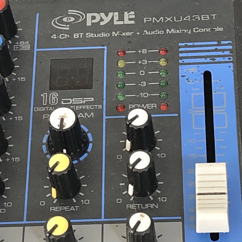 Pyle PMXU43BT 4-Channel BT Studio Mixer + Audio Mixing Console ONLY - Image 3 of 4