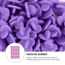 200 Pcs Brooch Pin Badge Backs Heart Clutches Backings Shape Locks