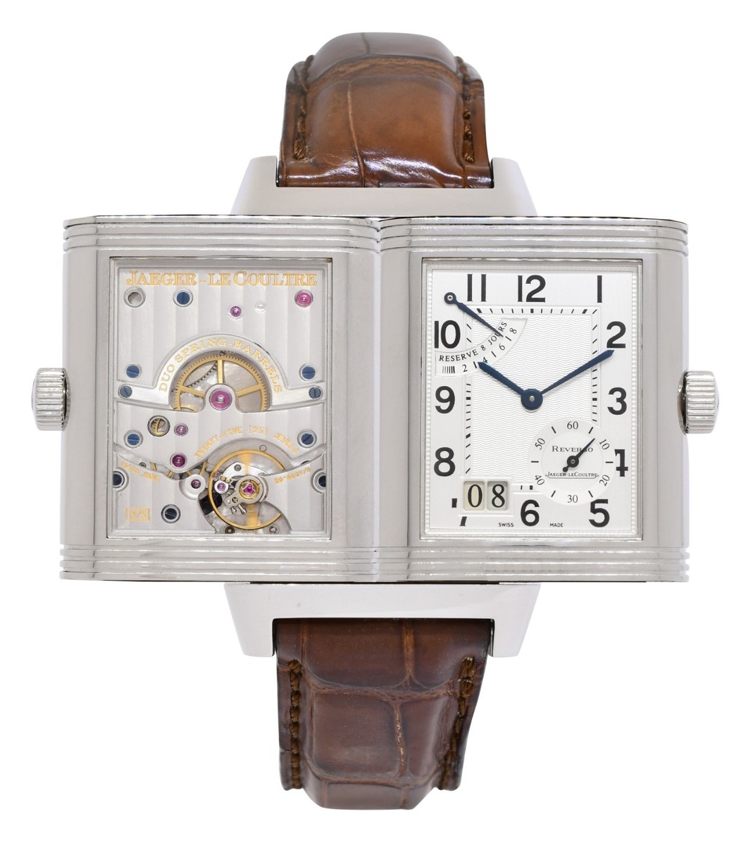 Jaeger LeCoultre Reverso Grande Date 8 Day Steel Watch Q3008420
