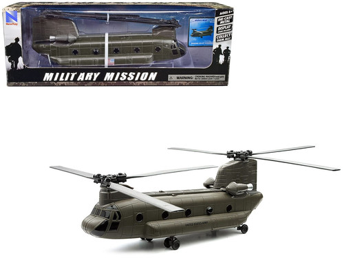 Boeing CH-47 Chinook Aircraft "United States Army" Olive Drab "Military Mission"