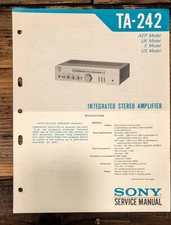 Sony TA-242 Amplifier Service Manual Original 