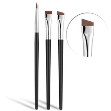 Fine Angled Eyeliner Brush, Ultra Thin Precision Eyeliner Makeup Brushes Set, F