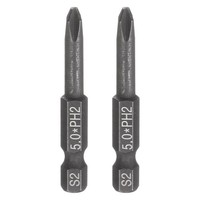 "2X PH2 Kreuzschlitz-Bit FüR 1/4\" Sechskantschaft, 2\" Lang, 0.2\" Schwarz"
