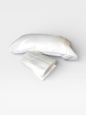 Liddell Hotel 100 Cotton White Sateen Stripe 12PC King Pillowcases "22 x 44"