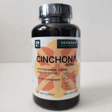 Quinine Cinchona Bark, 120 Capsules, 1000 mg, 60 Day Supply for Digestive Health