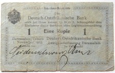 Deutsche Kolonien, Deutsch-Ostafrika, 1 Rupie 1.11.1915 mit 2 Handuntersc 138503