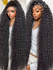 250 Density 40-Inch Deep Wave 360 Lace Front Wig for Women