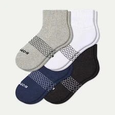 4 Pack Bombas Women's Quarter Sock 4-Pack Size Medium