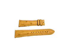 Jacques Lemans 22mm Genuine Ostrich Leather Watch Strap - Tan Brown