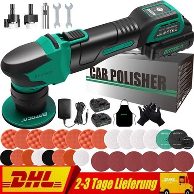 12V Akku Poliermaschine Polierer mit 2x 2.5Ah Batterie Auto Schleifmaschine Set