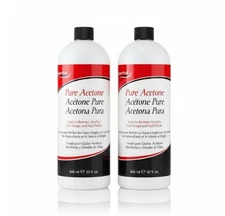 [2 Pack] Super Nail Pure Acetone Nail Polish Remover 100% Professional 32oz