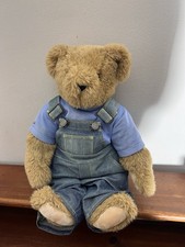 The Vermont Teddy Bear Company Brown Bear 15  with Overalls