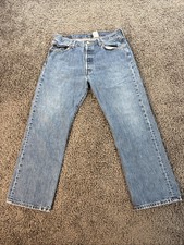 Vtg Levis 501 XX Mens 34x29 Straight Button Fly Classic Med Wash Denim Y2K