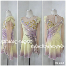 Figure Skating Dress Women's / Girls' Ice Skating Dress yellow dyeing