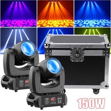 2x 150W LED Moving Head Stage Lighting Disco DJ DMX Beam RGBW Gobo Spot Light