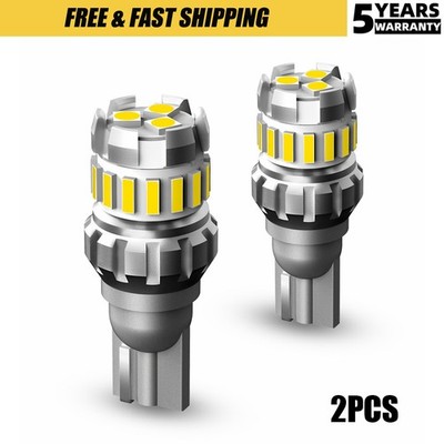 Pair T15 W16W 921 912 T16 LED Reverse Back Up Parking Light Bulbs White SMD 2F18