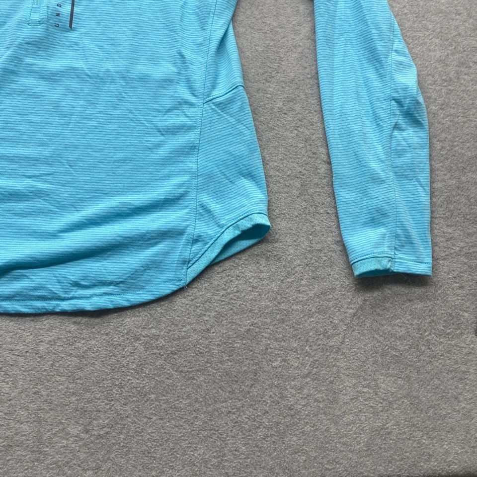 Pullover Under Armour Run 1/4 cremallera para mujer manga media larga cuello falso azul azulado Foto 2 de 4