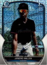 Janero Miller 2023 Bowman Chrome Prospects Mojo Refractor RC #BCP-184 Miami