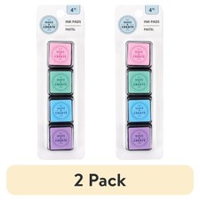 2 pack Make Create Pastel Ink Pads, Stamp Ink for Adults, 4 Pieces