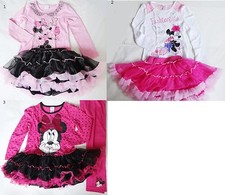 NEW Disney Minnie Mouse Girl Dress  Legging/Top  Tutu Skirt Set-5,6,6x- 44