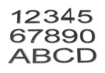 SCHWARZE ACRYL HAUSNUMMERN ARIAL SCHRIFT INDIVIDUELL EINZELN 50MM / 75MM