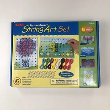 Lakeshore Picture-Perfect String Art Set 8 Colors 4 Reusable Illustrated Boards