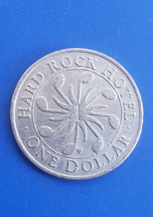 Vintage Silver Tone Hard Rock Hotel $1 Gaming Token. Las Vegas | eBay