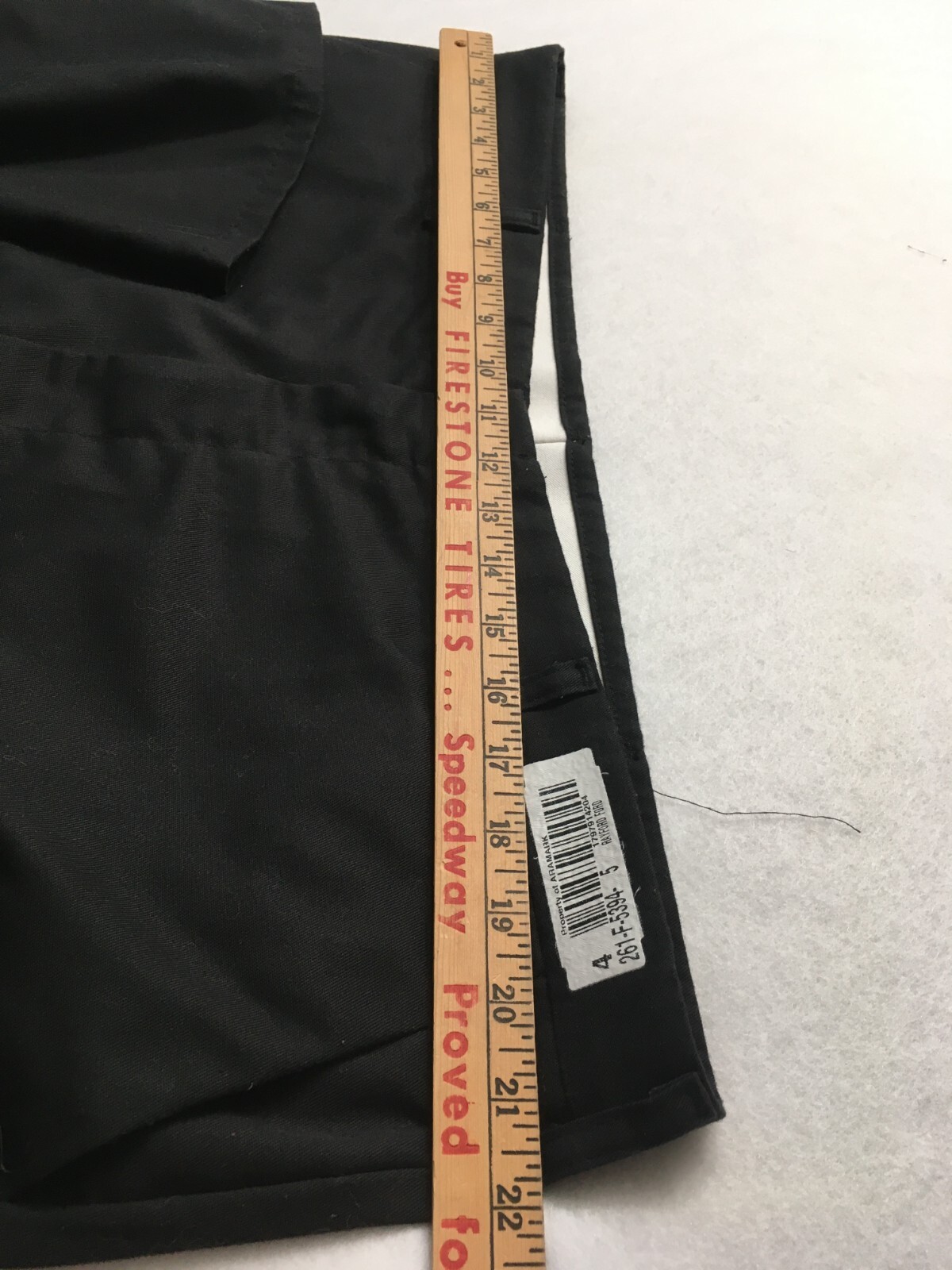 Aramark black adjustec Work Pants Men Size 44x32 Fla… Gem