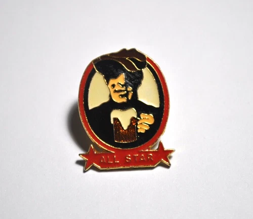 Vintage Computer IT Lapel Pin Irish Man with Beer Mug "All Star" - What Is This?