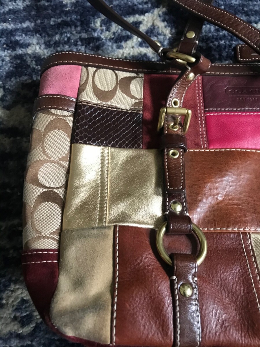COACH コーチ レザー パッチワーク limited Edition Coach Limited Edition Patchwork Beautiful Vintage Bag | eBay