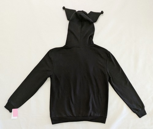 Kuromi by Sanrio Bioworld 3D Plush Ears Hoodie Sweatshirt XS Black Pink New NWT - Picture 2 of 8