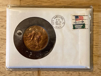 Man On The Moon Certified Medal and Stamp Sets