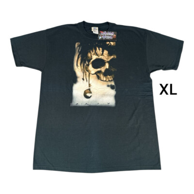 NWT VTG 2002 Liquid Blue Bronze Label Brom Skull Art  